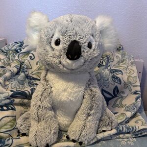 XL Grey and White Plush Koala with Soft Faux Fur